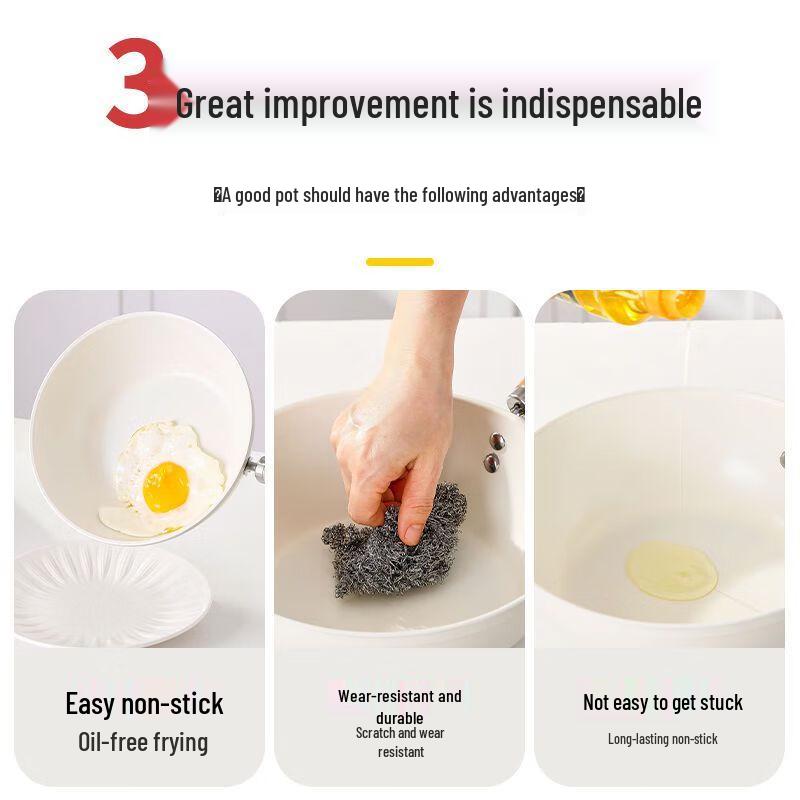 Bayco Non-Stick Wooden Handle Frying Pan