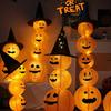 Light-Up Halloween Pumpkin Lantern Ornaments for Bar or Storefront Décor.