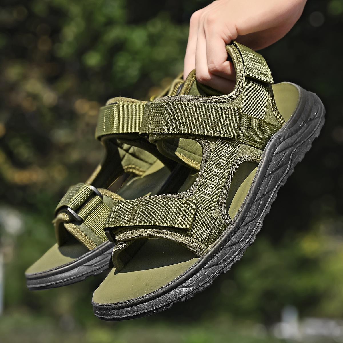 Summer Men s Beach Shoes, Outdoor Casual Anti-slip Soft-soled Wading Shoes, Sandals 39