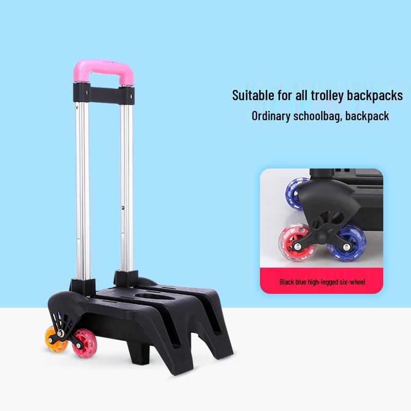 Folding Backpack Cart with Flashing Wheels for Kids – 3 or 6 Wheel Options