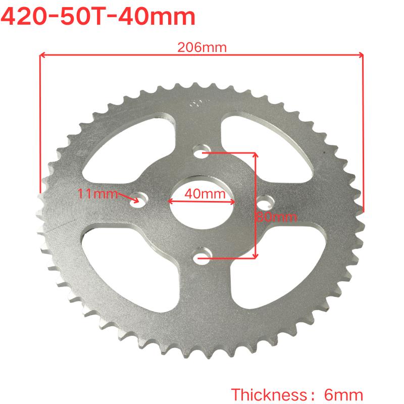 420-37T/41T/42T/48T/50T/60T Teeth Motorcycle Sprocket Rear Back Sprocket For110cc 125cc 140cc Dirt Pit Bike ATV Quad Buggy Kart