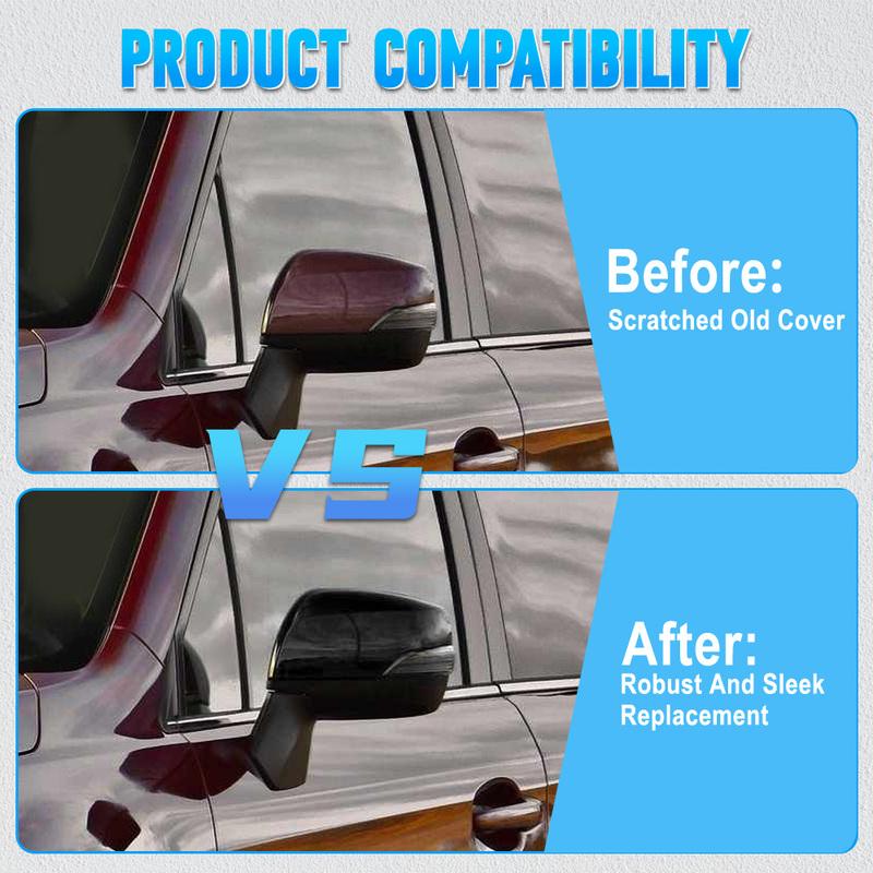 2PCS Replacement Rearview Side Mirror Covers Cap for Subaru Forester 2014-2018 Outback Legacy Facelift 2013-2016 91059AJ200