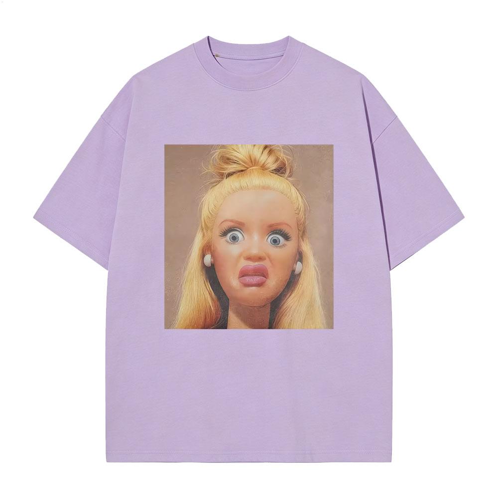 Hot Funny Disgusting Doll Meme Graphic Tshirt Unisexs Womens High Quality Cotton T Shirts Unisex Oversized Short Sleeve Tshirts