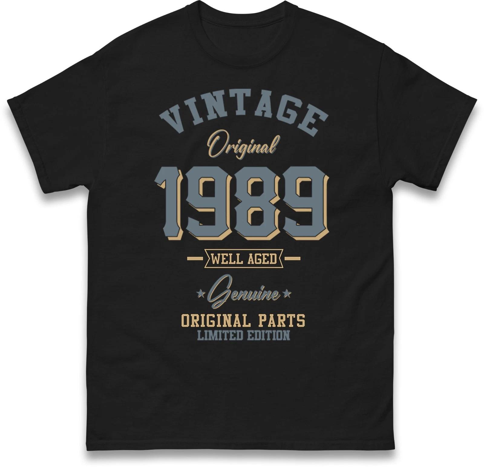 Vintage born in 1989 T-Shirt. Birthday Gift. Well Aged Original Parts t shirt L