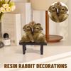 Cute Bunny Figurine, Resin  Bunny Decoration, Suitable For Home Desks, Wine Cabinets, Windowsills, Gardens, Balconies.