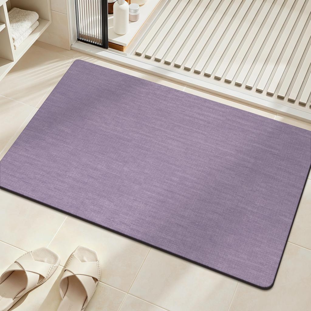 Rubber Non-Slip Quick Dry Absorbent Thin Bathroom Rugs Fit Under Door Bathroom Floor Mats-Shower Rug for In Front of Bathtub, Sink