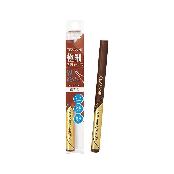 Cezanne Extrafeiner Eyeliner EX 20 Braun 0,48ml Flüssig-Eyeliner Wasserfest Feuchtigkeitsbeständig Hohe Farbe