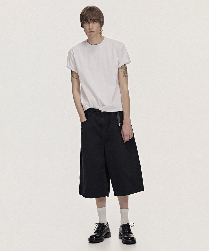 TAKEASY [Special Feature] (2-Pack 16-Count Cotton) Solid Crop T-Shirt - 3 Colors