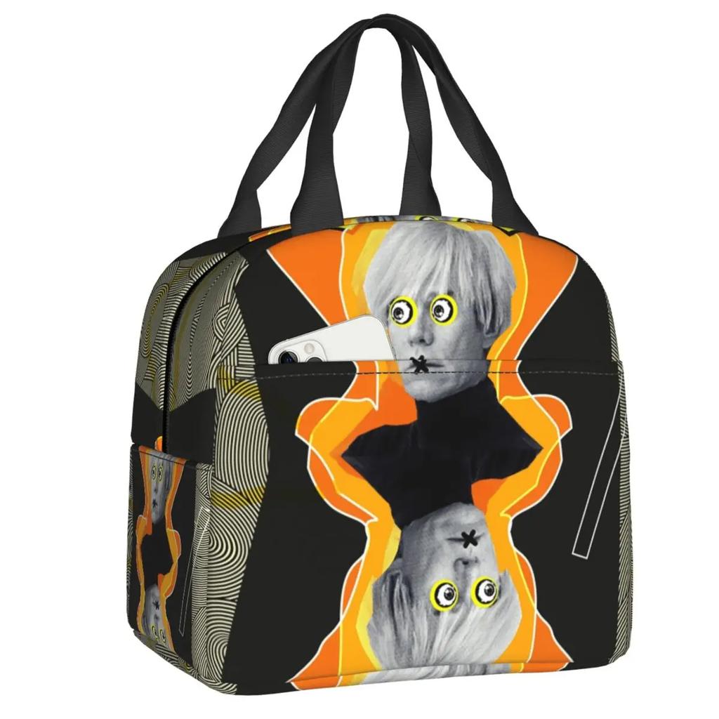 Bunte Katze Tragbare Lunchboxen für Frauen Wasserdicht Pop Art Kühltasche Thermisch Isoliert Lunchtasche lunchbag