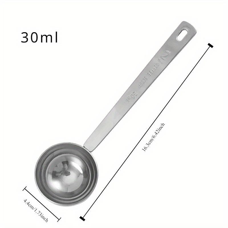 1pc Stainless Steel Coffee Scoop, Tablespoon Measuring Spoon Long Handle Coffee Spoon for Kitchen Cafe Making