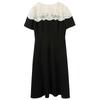 Sancai Plus Size Lace Short Sleeve Maxi Dress