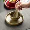 Hot Pot Restaurant, Tableware, High-End Hotel Table, Three-Piece Rice Bowl Dipping Bowl, Hotel Banquet Bone Spitting Plate