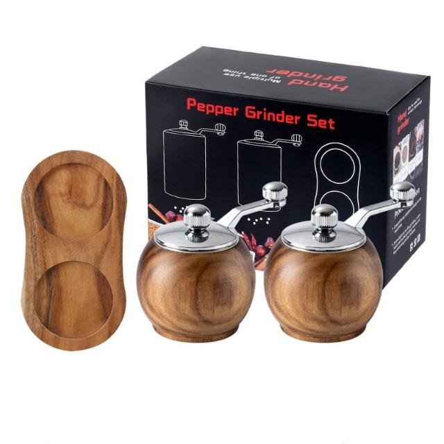 

2026 New Salt and Pepper Mills, Solid Wood Pepper Grinders With Adjustable Coarseness by Ceramic Rotor, Kitchen Cooking Tools