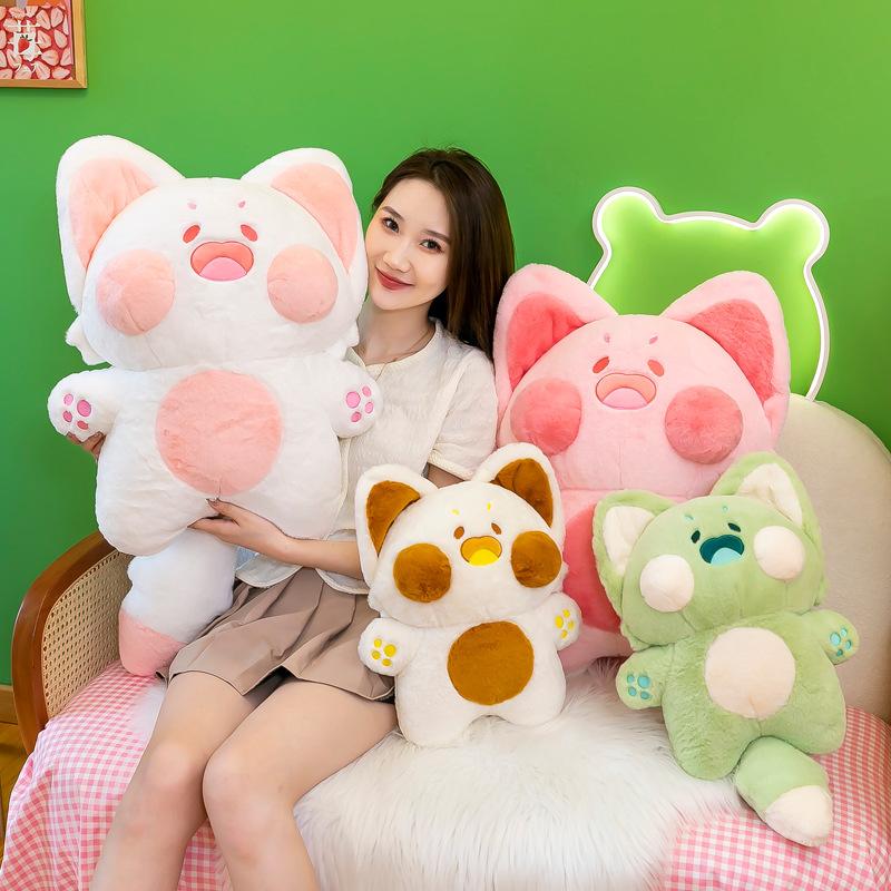 Dudu Cat Doll Kitten Plush Toy Cute Kitten Doll Sleeping Throw Pillow