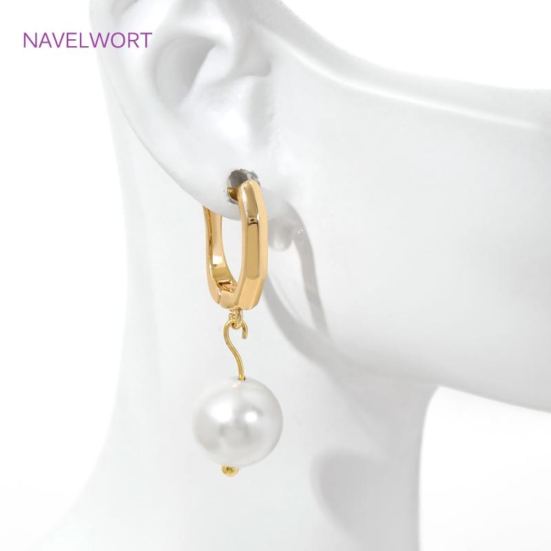 18K Gold Plated Shvenzy Earwires Fasteners,Brass Earring Fixtures,Earring Hooks Clasps Accessories,DIY Earring Making Supplies