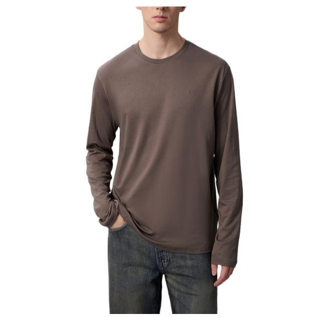 Calvin Klein Casual Commuting Minimalist Embroidered Cotton Long Sleeve T-Shirt Men Tops 4LD227G
