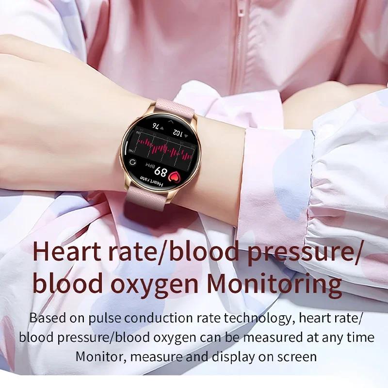 SACOSDING Smart Watches for Women(Answer/Make Call), Fitness Watch with Heart Rate/Sleep/Spo2 Monitor, Smartwatch for Android/iPhone