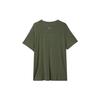 Nike Solid Color Round Neck Quick Dry Casual Short Sleeve Drop Shoulder T-Shirt Women T-Shirt Khaki-Green FN2815-325