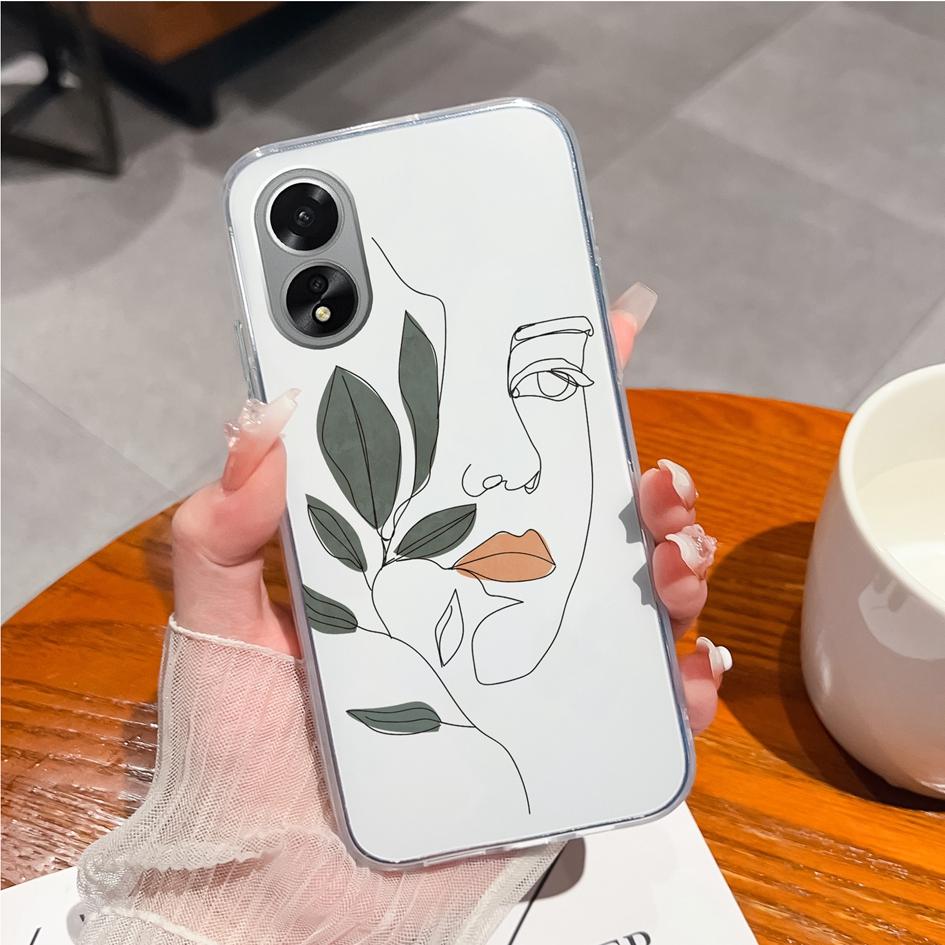 Dla OPPO Reno10 Pro A38 A79 A98 Realme 10 11 Narzo N53 Case śliczne moda astronauta dziewczyna przezroczysty miękki silikon TPU matowe etui na zderzak OPPO