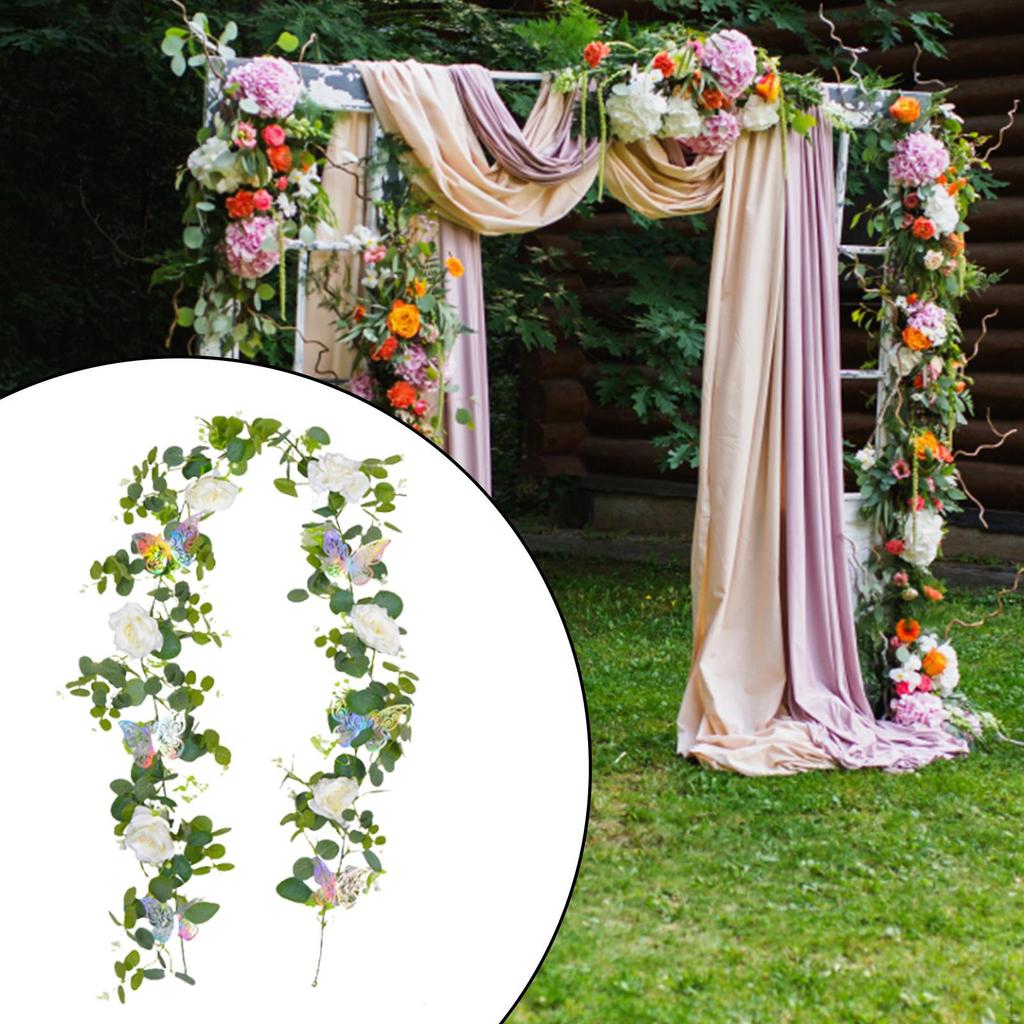 Artificial Eucalyptus Garland Green Leaf Vines Floral 1.8M Greenery Flower Decor for