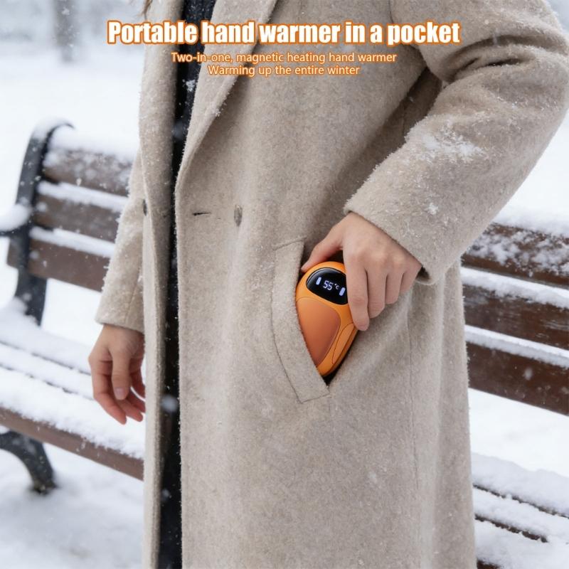 Fast Heating USB Rechargeable Hand Warmer Providing Easy Warmth Feature Magnetic Accent For Indoor And Outdoor Use