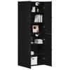 Wall Cabinet 2 Pcs Black Oak Effect 69.5 X 34 X 90 Cm