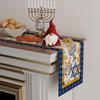 XCHI Hanukkah Six-Pointed Star Chanukah Menorah Dreidel Table Runner Table Decoration for Party Home Kitchen Dining Holiday Decor 13x72 Inch