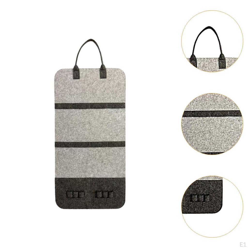 Cat Feather Toy Storage Felt Bag Teaser Toys Holder Pet for Closet