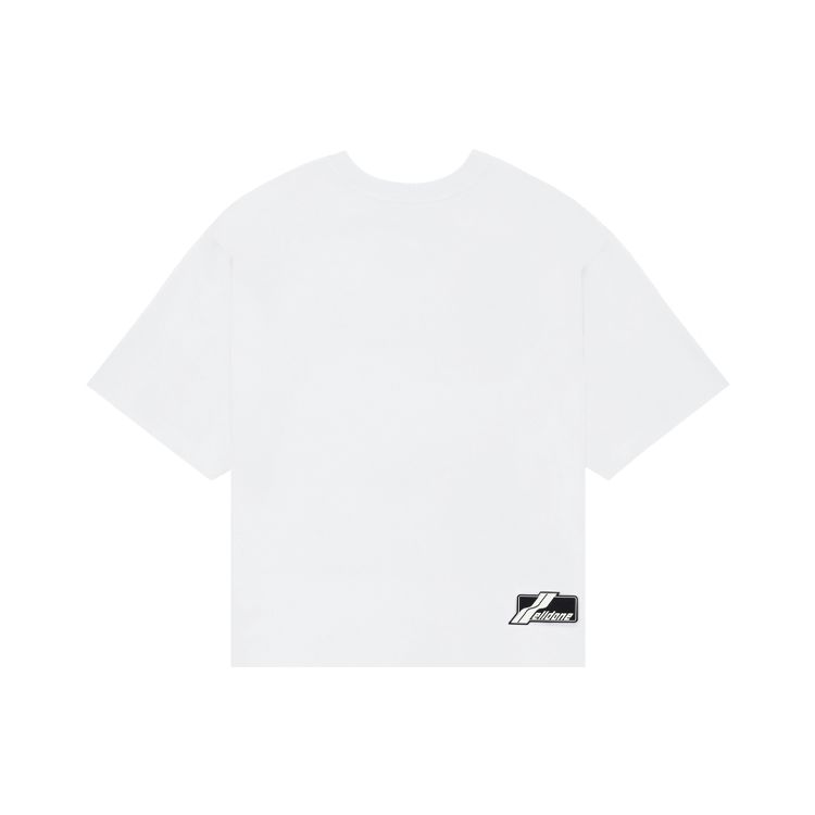 We11done Ss22 Cartoon Pattern Printed Short Sleeve T-Shirt Unisex Tops White WD-TT1-22-686-U-WH