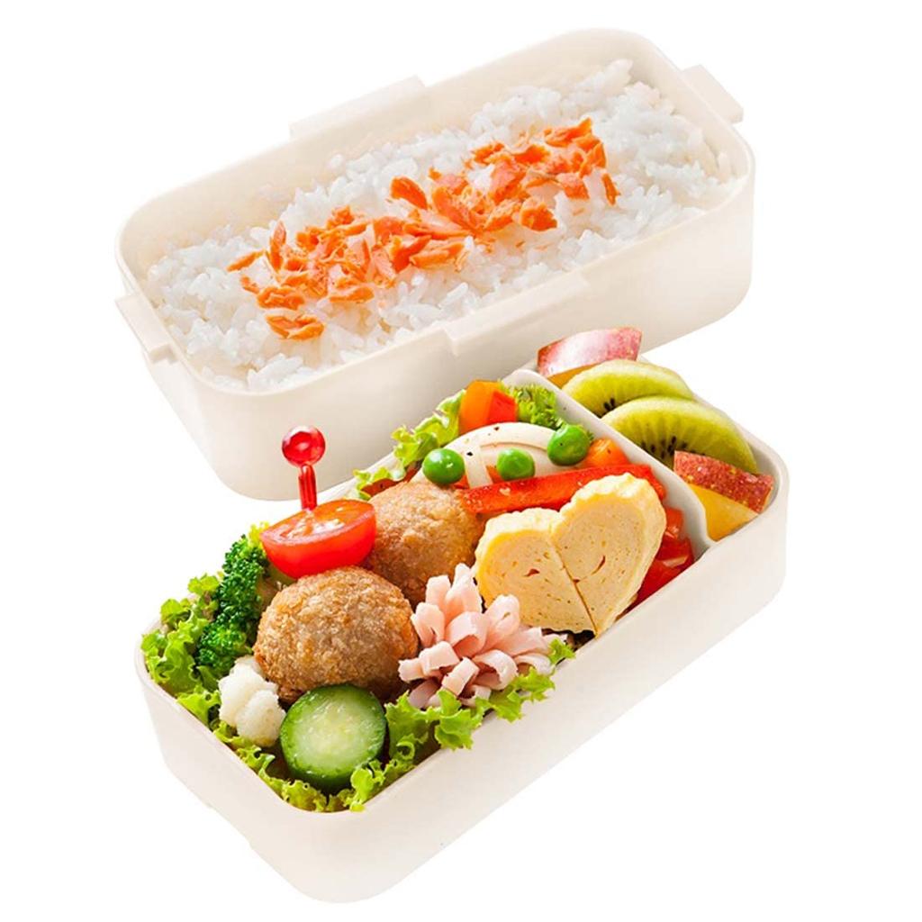 Skater Toy Poodle Intelli Bento Softly Made in Box, 600ml, Antibacterial, Filled, Dome-Shaped Lid, Two-Tier, Women's, Japan, PFLW4AG-A