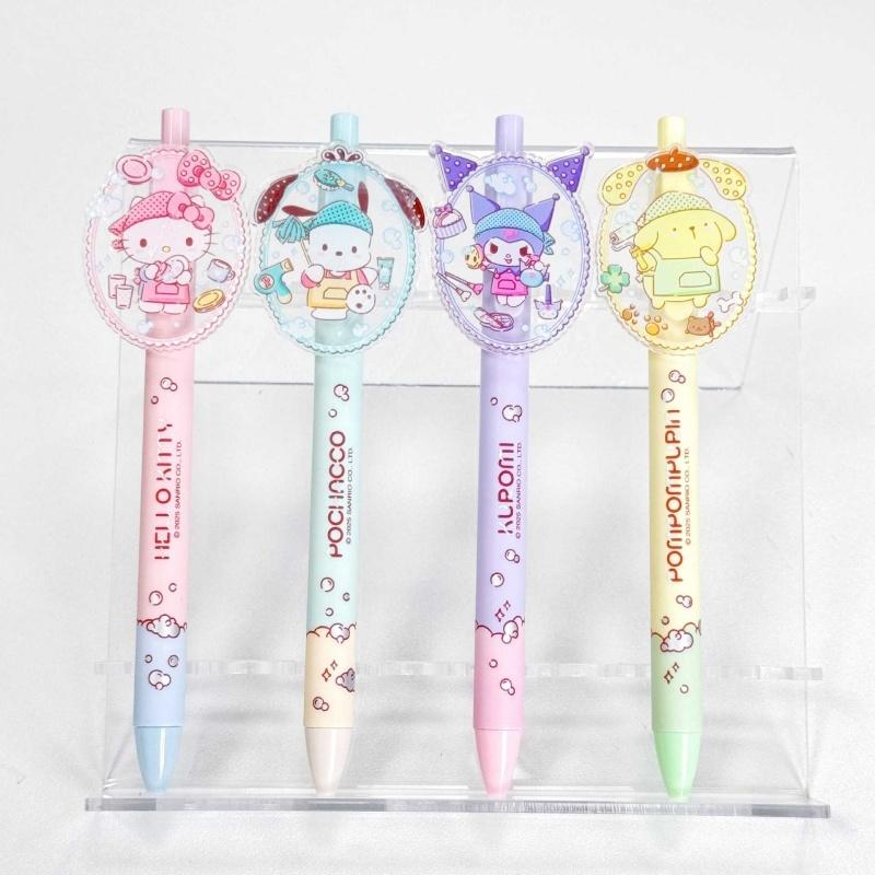 12pcs/lot Sanrio Kitty Melody Kuromi Gel Pen Cute Pochacco 0.5mm Black Ink Neutral Pens Promotional Gift Office School Supplies