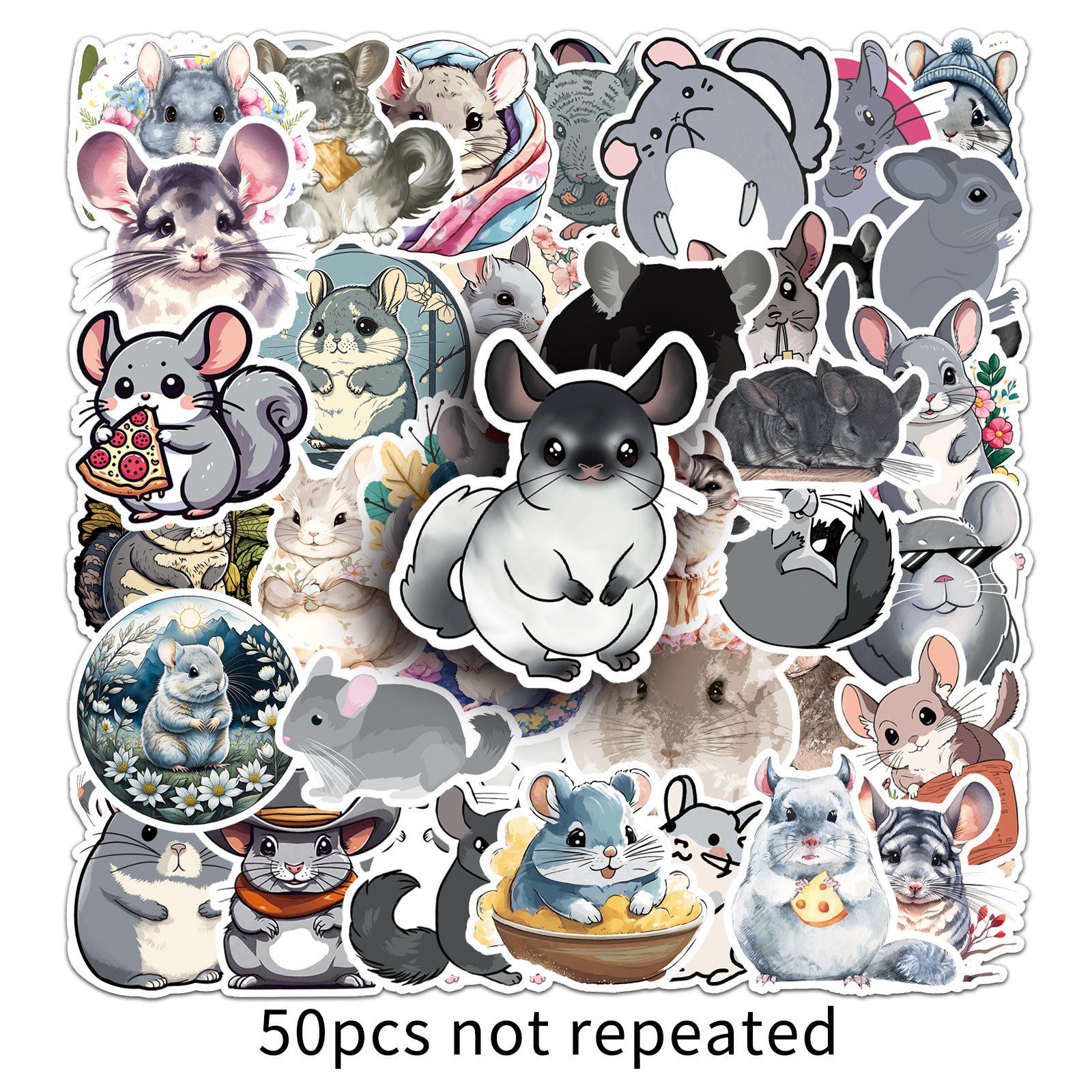 50 Totoro Cartoon Chinchilla Stickers - Waterproof Decoration for Notebook & Planner