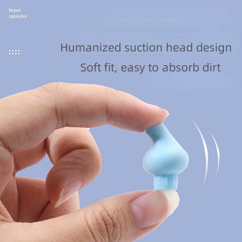 Baby Nasal Aspirator Professional Syringe Nasal Irrigator Infant Nose Cleaner Rinsing Device Reusable Silicone Nasal Suction Tip