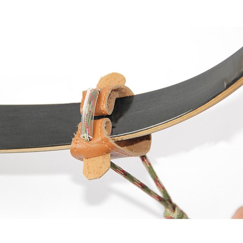 Pravá hovězí kůže Nástroj pro instalaci tětivy luku pro lukostřelbu Šňůra Provázek Lukostřelecký nástroj pro tětivu reflexního a dlouhého luku Šňůrka Lovec