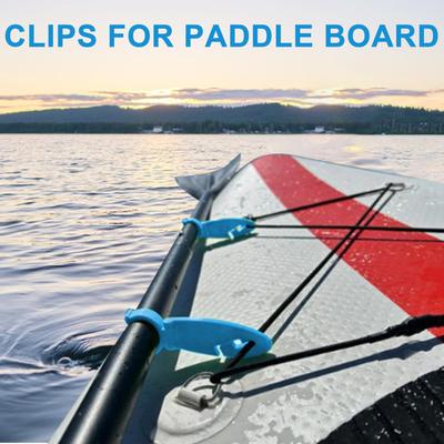 2pcs Stand Up Paddle Board Clips Double Padel Board Holder Expandable Fixing Clamps for Kayaking