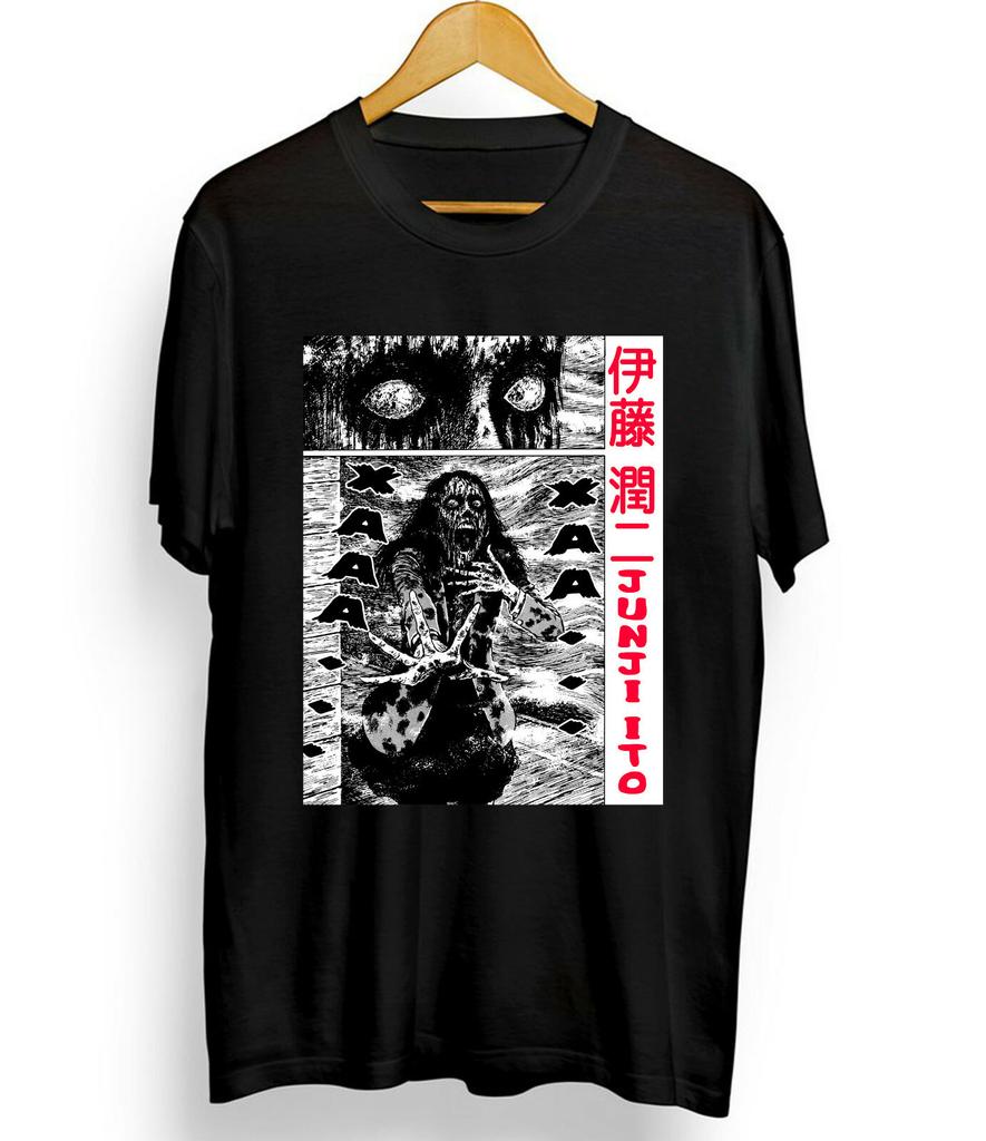 new Tomie Junji Ito Horror Tee Junji Ito Uzumaki Title T-shirt Horror Manga