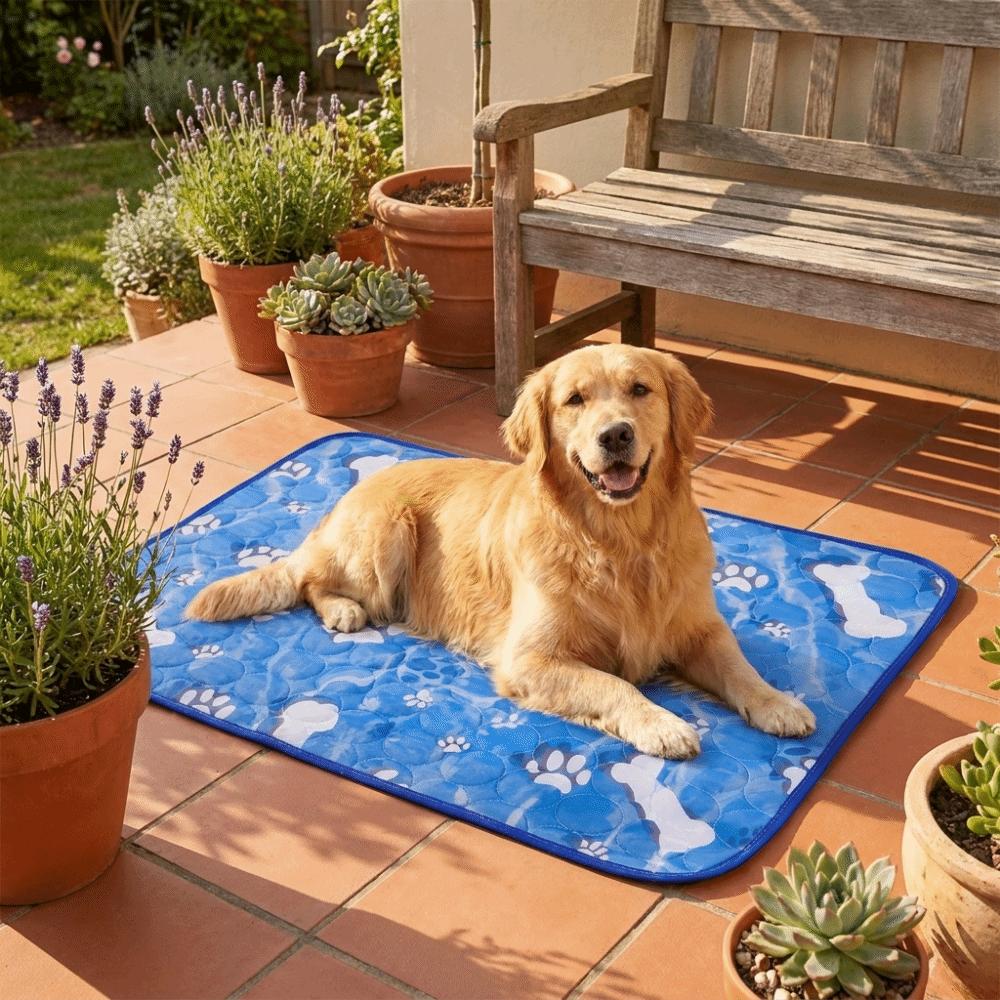 Nonslip Dog Cooling Pad Breathable Dog Sleeping Mat Pet Floor Mat Cat Nest Bed Indoor Use