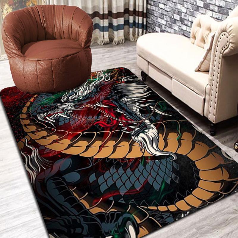 Dragon Rug Floor Mat for Living Room or Bedroom Soft and Comfortable Carpet a Gift for Birthday and Holiday.MFF0918139