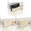 Pu Small Chain Shoulder Bag For Daily Use With Magnetic Closure And Sparkling Elements
