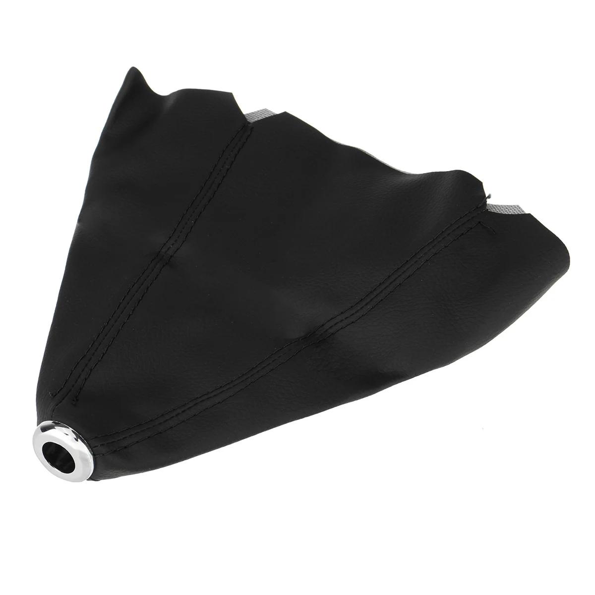 Universal 15mm Gear Shift Collar PU Leather Gear Shift Gaiter Boot Cover for Car Auto Manual чёрный