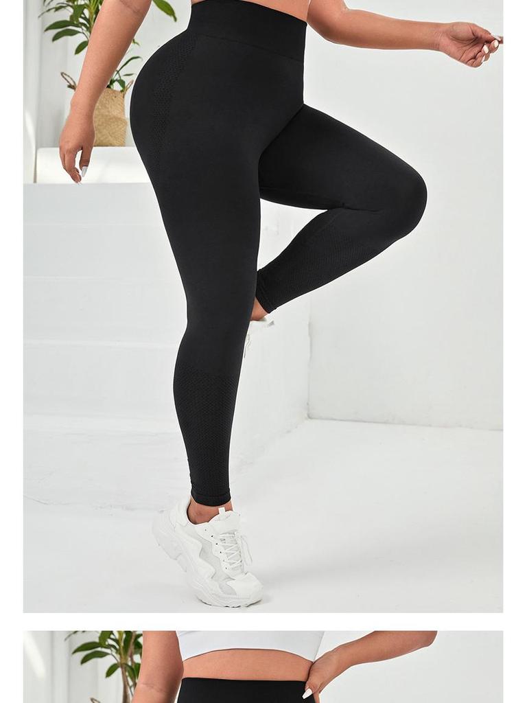 Plus Size Seamless Quick-Dry Peach Butt Yoga Leggings for Women