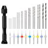 Uxcell Pin Vise Hand Drill Bit Includes 10 PCB Drill Bits and 25 Micro Twist Drill Precision Pin Vise Rotary Tool for and Plastic 36-Piece Set,