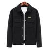Mens Corduroy Jacket Casual Turn-Down Collar Outerwear Daily Wear