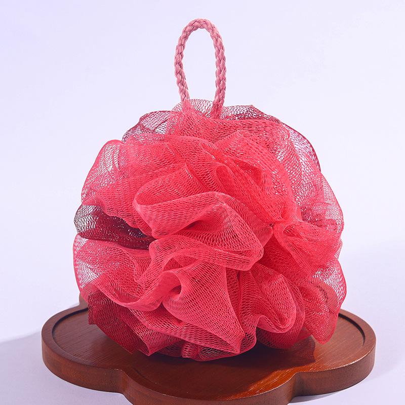 Extra Large Rose Shower Scrubber: Non-Scattering, Soft Bath Bubble Ball