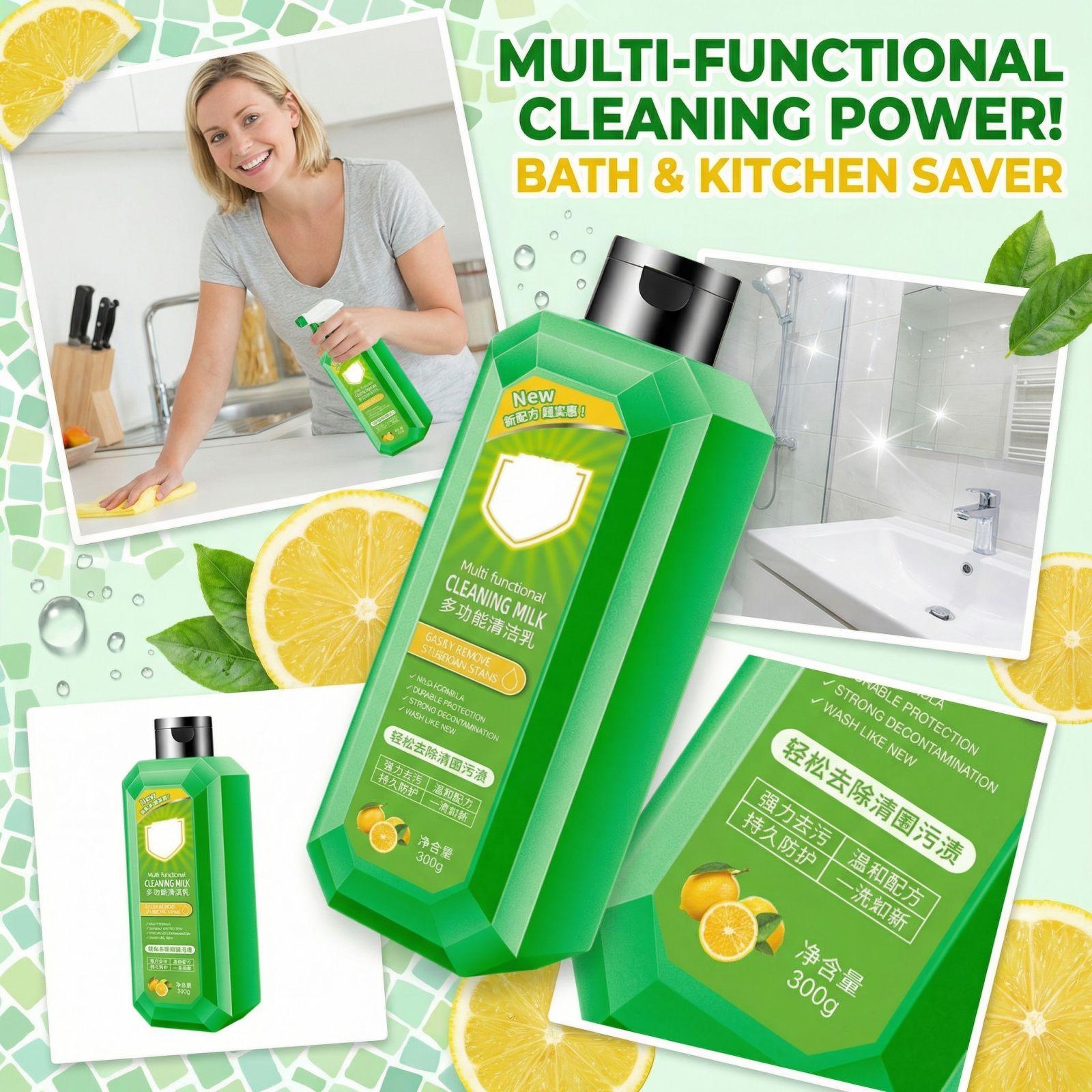 300ml House Cleaner, New Powerful Multifunctional Cleaner, Powerful Concentrated Cleansing Lotion, Multi Functional Effective Cleaning Milk one size