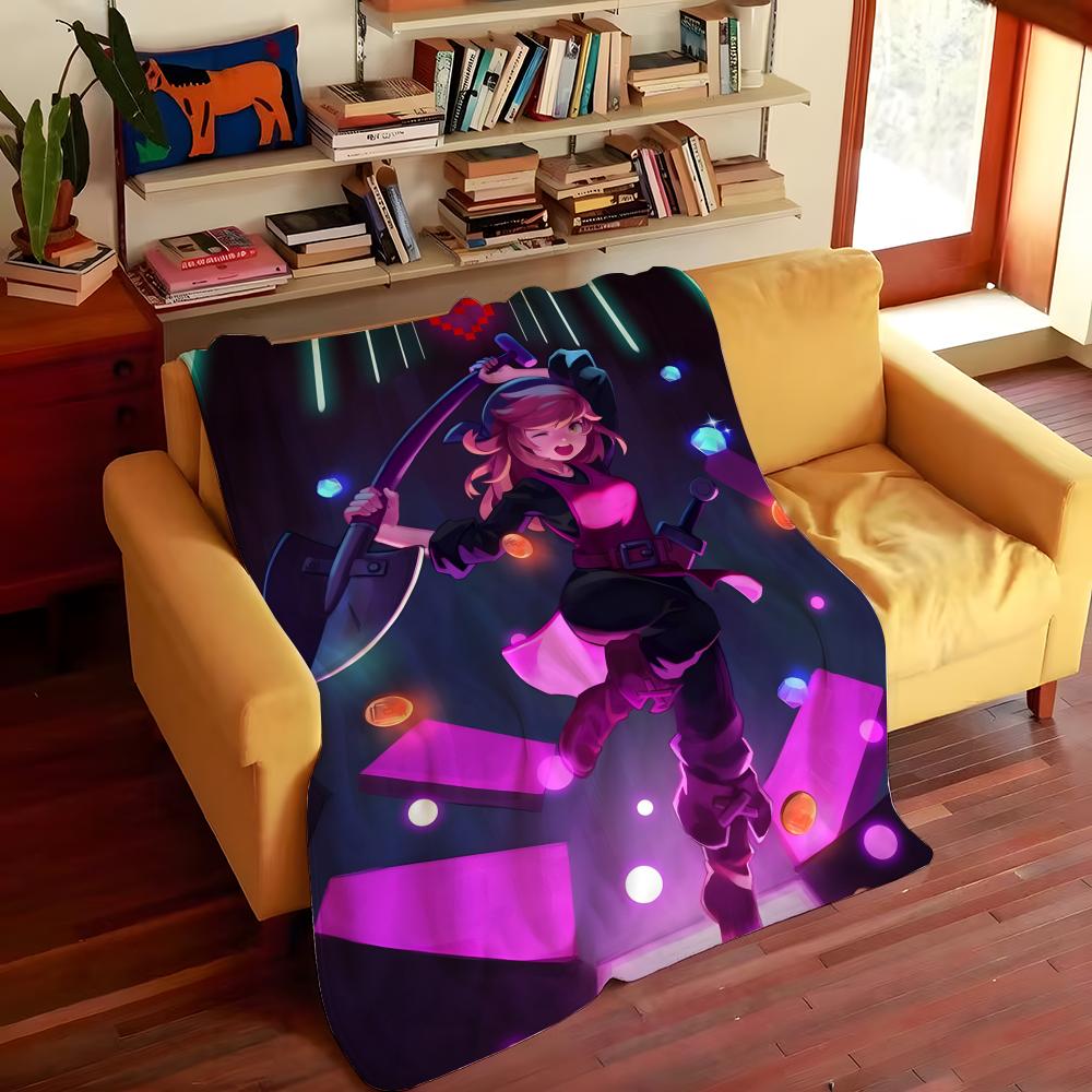 Game C-Crypt O-of T-the N-NecroDancer Throw Flannel Cozy Print Blanket, Portable, Durable Machine Washable Cute Cool
