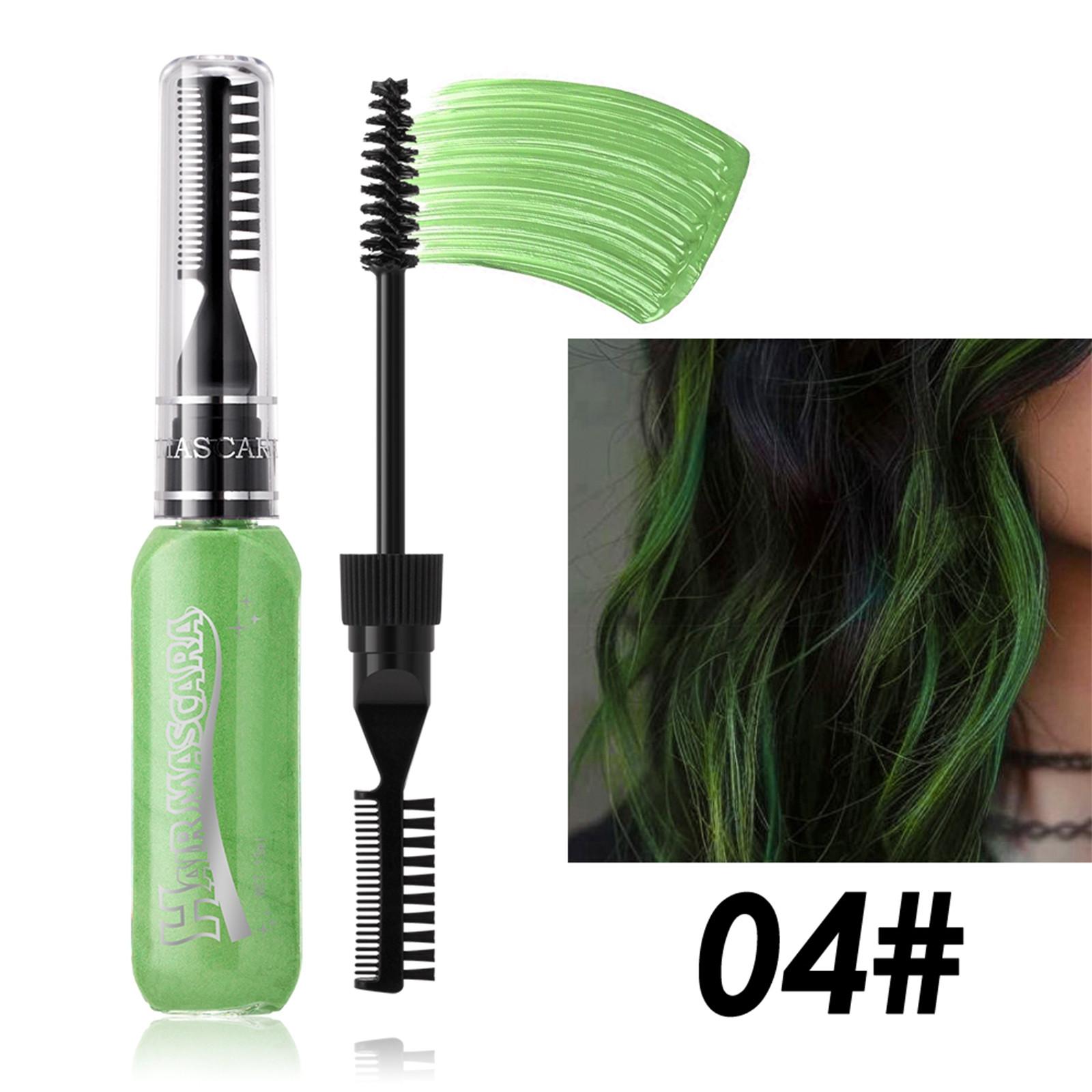 

Одноразовая двухголовая расческа для окрашивания волос, ресниц, вечеринки, сценического макияжа, окрашивания волос, удобная и практичная.15 мл One Size зелёный