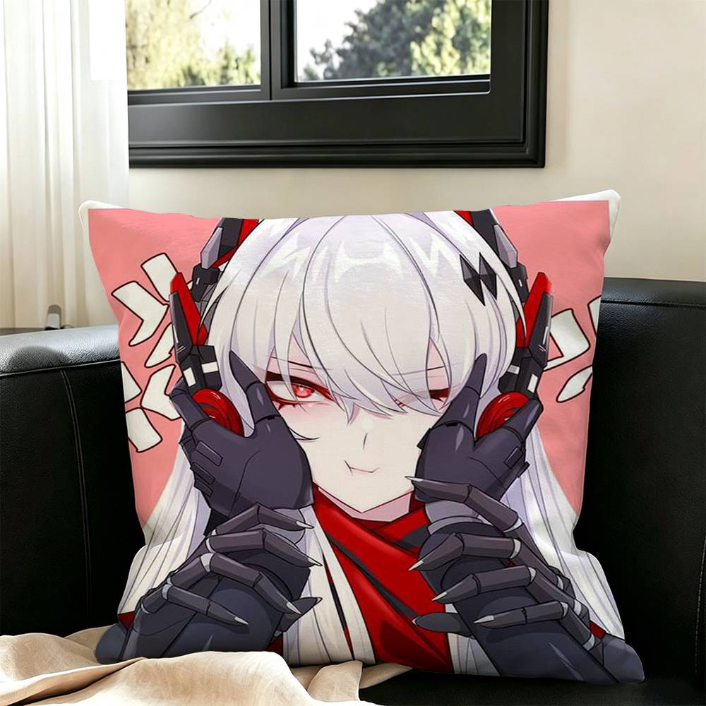 Punishing Gray Raven Crimson Abyss Pillow Case Square Double-Sided Sofa Cushion Cover Bedroom Bedside Pillow