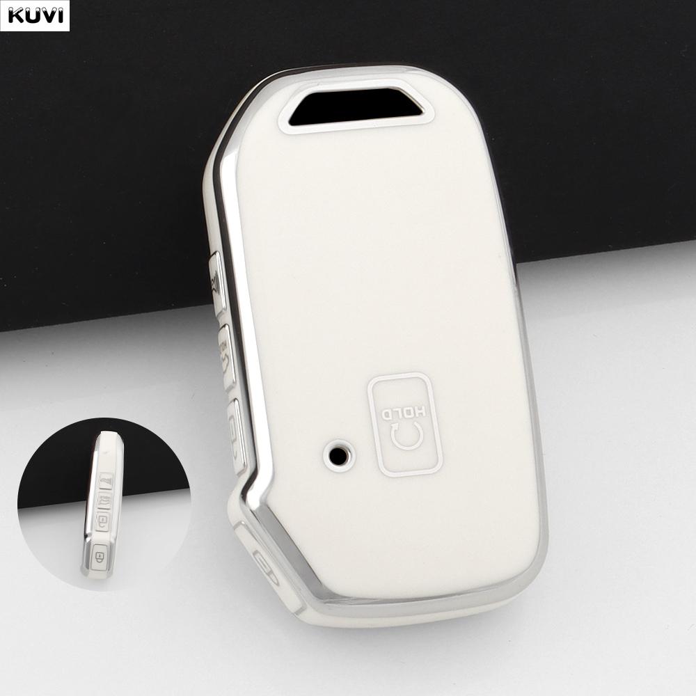 

Tpu Car Remote Holder Fob Keychian Case Cover For Kia Telluride Sx Sportage R K5 Gt Line Seltos Accessories