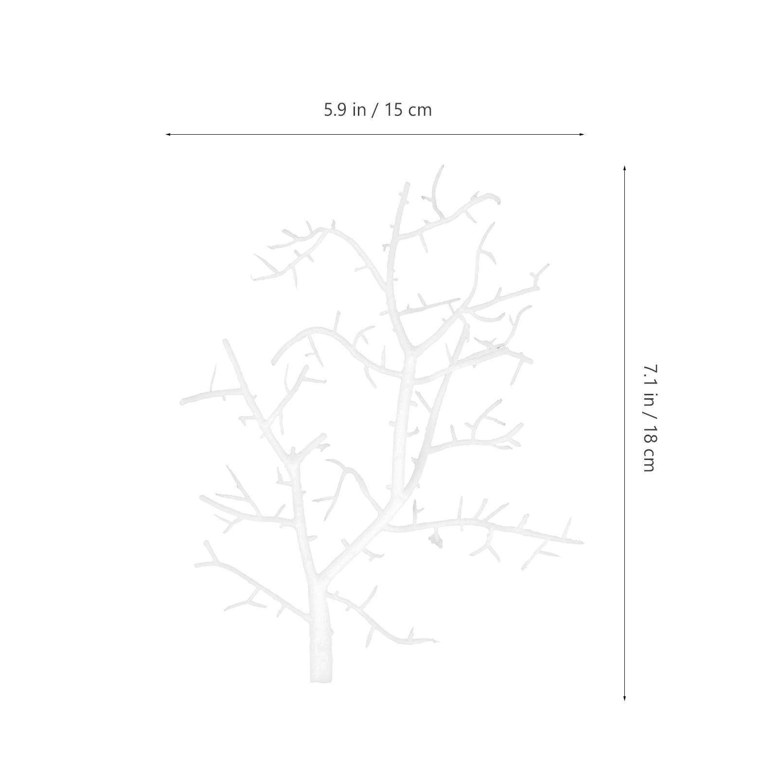 

6Pcs Simulation Branches Artificial Antler Tree Branches for Vase Filling Home Decor Office Decoration Fake Dried Plant білий